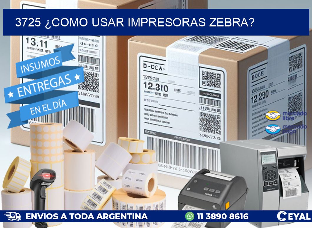 3725 ¿COMO USAR IMPRESORAS ZEBRA?