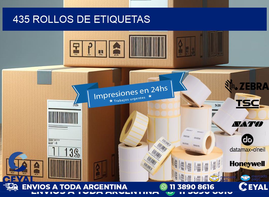 435 ROLLOS DE ETIQUETAS