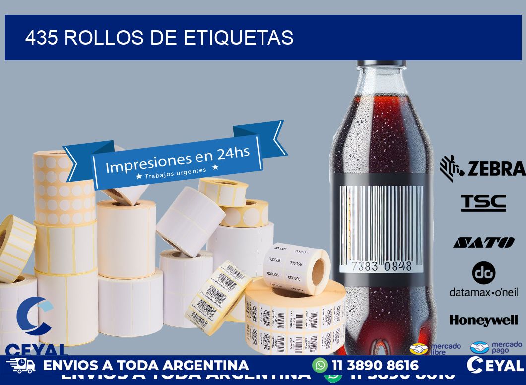 435 ROLLOS DE ETIQUETAS