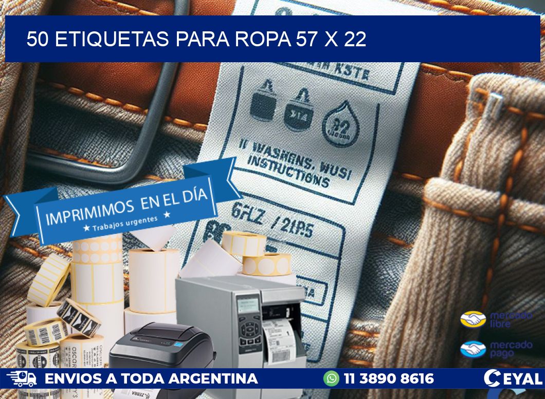 50 ETIQUETAS PARA ROPA 57 x 22