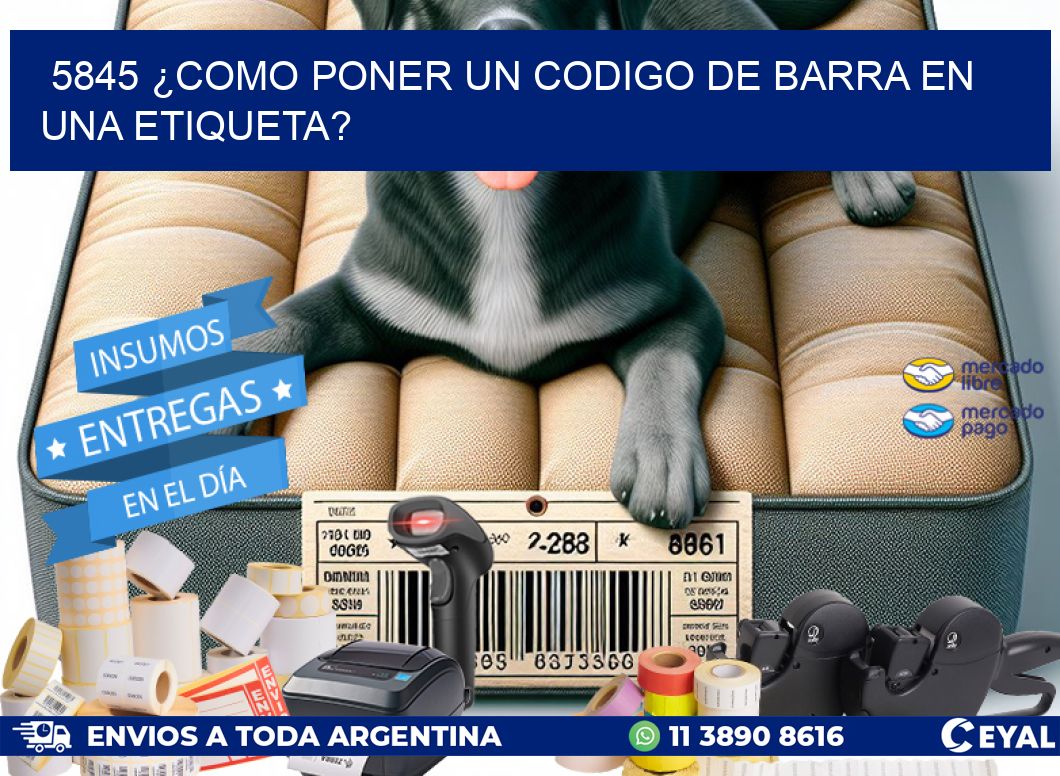 5845 ¿COMO PONER UN CODIGO DE BARRA EN  UNA ETIQUETA?