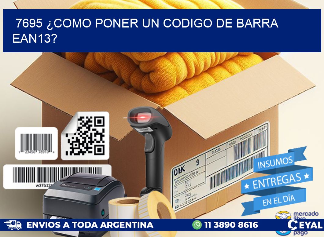 7695 ¿COMO PONER UN CODIGO DE BARRA  EAN13?