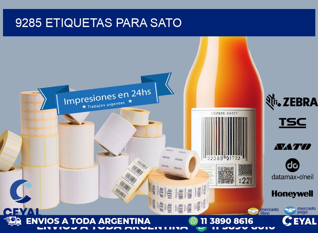 9285 ETIQUETAS PARA SATO