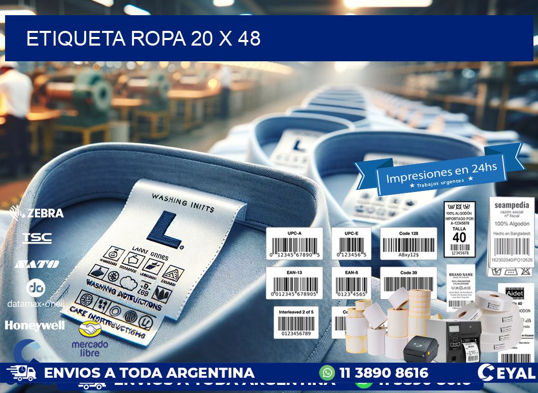 ETIQUETA ROPA 20 x 48