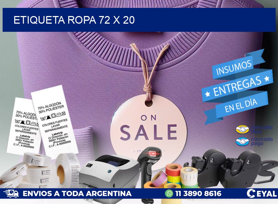 ETIQUETA ROPA 72 x 20