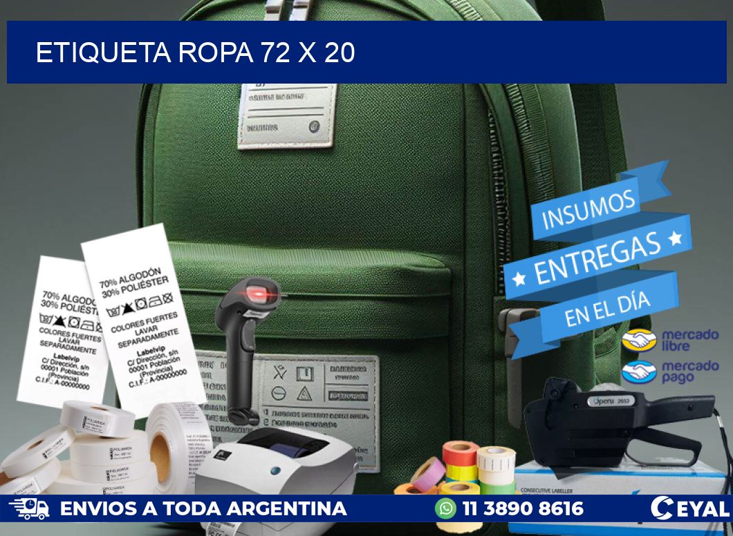 ETIQUETA ROPA 72 x 20