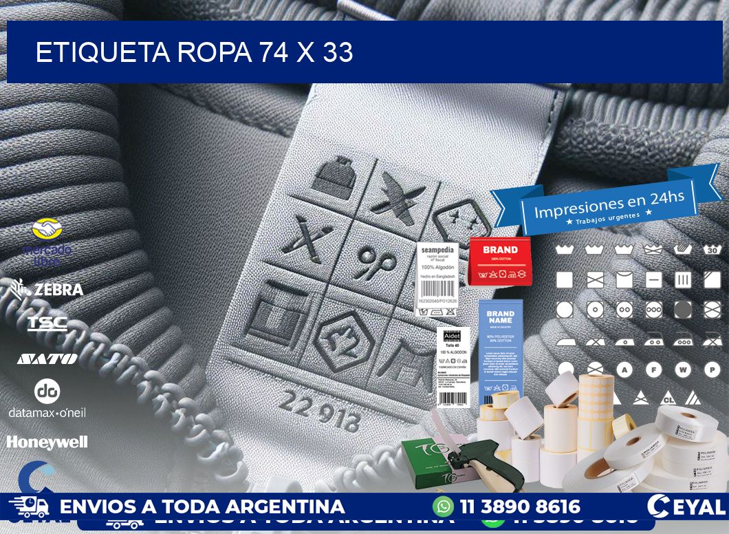 ETIQUETA ROPA 74 x 33