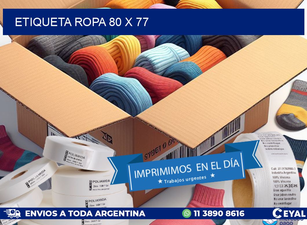 ETIQUETA ROPA 80 x 77