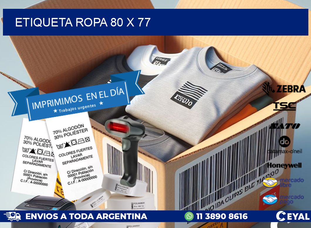 ETIQUETA ROPA 80 x 77