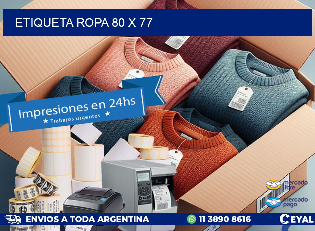 ETIQUETA ROPA 80 x 77