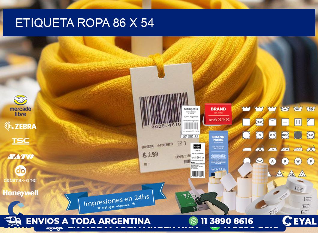 ETIQUETA ROPA 86 x 54