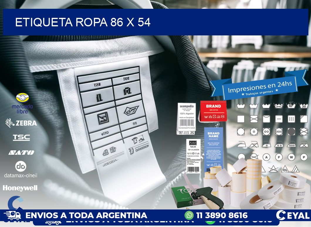 ETIQUETA ROPA 86 x 54
