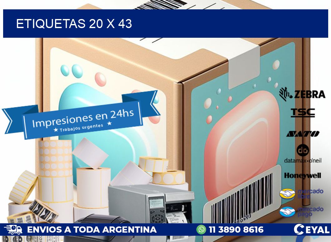 ETIQUETAS 20 x 43