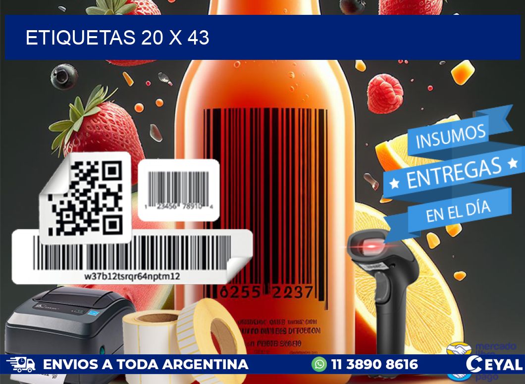ETIQUETAS 20 x 43