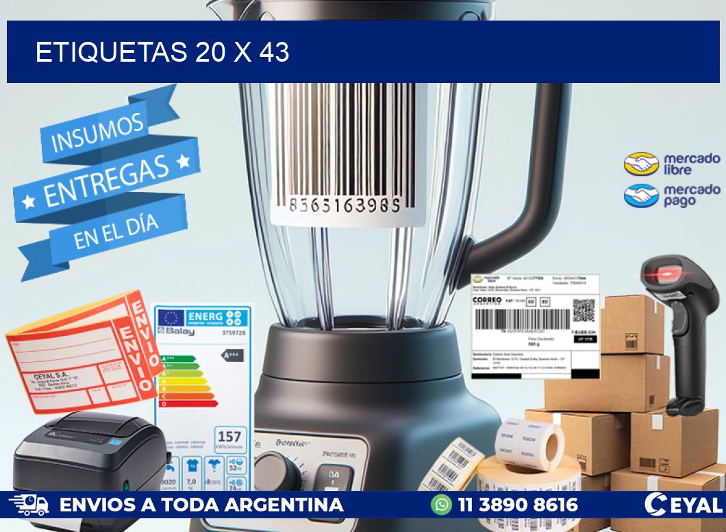 ETIQUETAS 20 x 43
