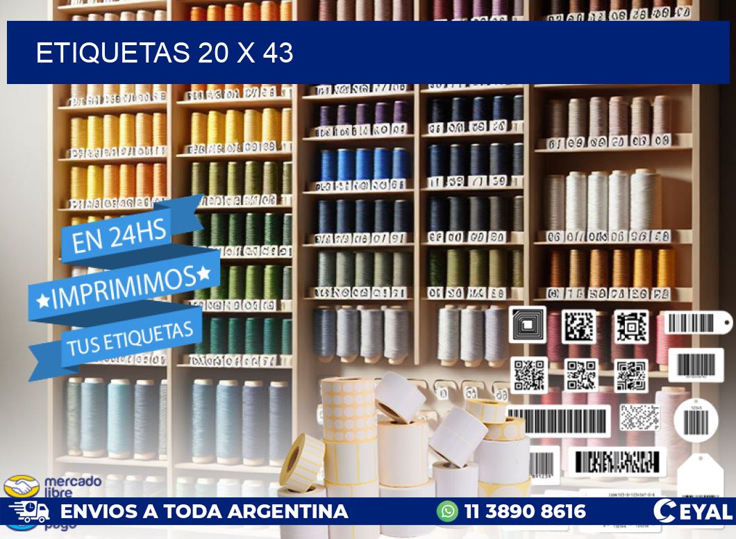 ETIQUETAS 20 x 43
