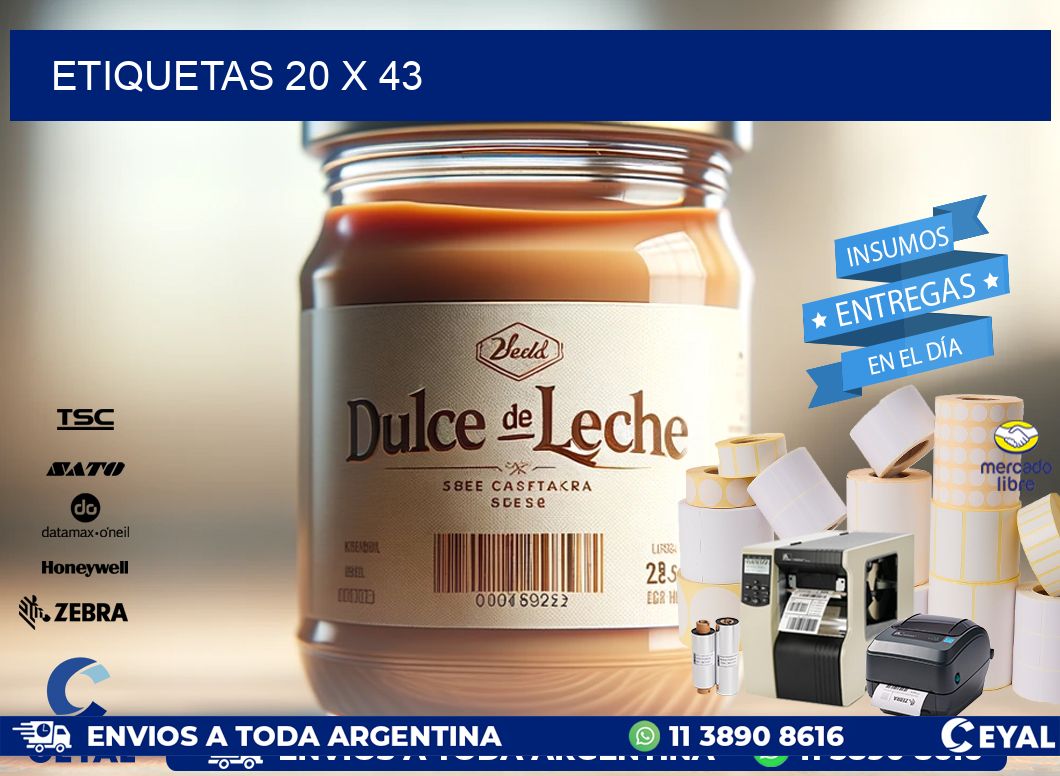 ETIQUETAS 20 x 43
