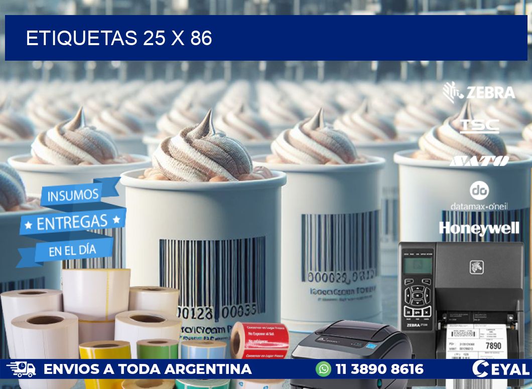 ETIQUETAS 25 x 86