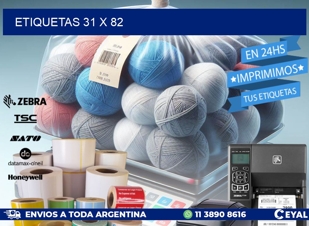 ETIQUETAS 31 x 82