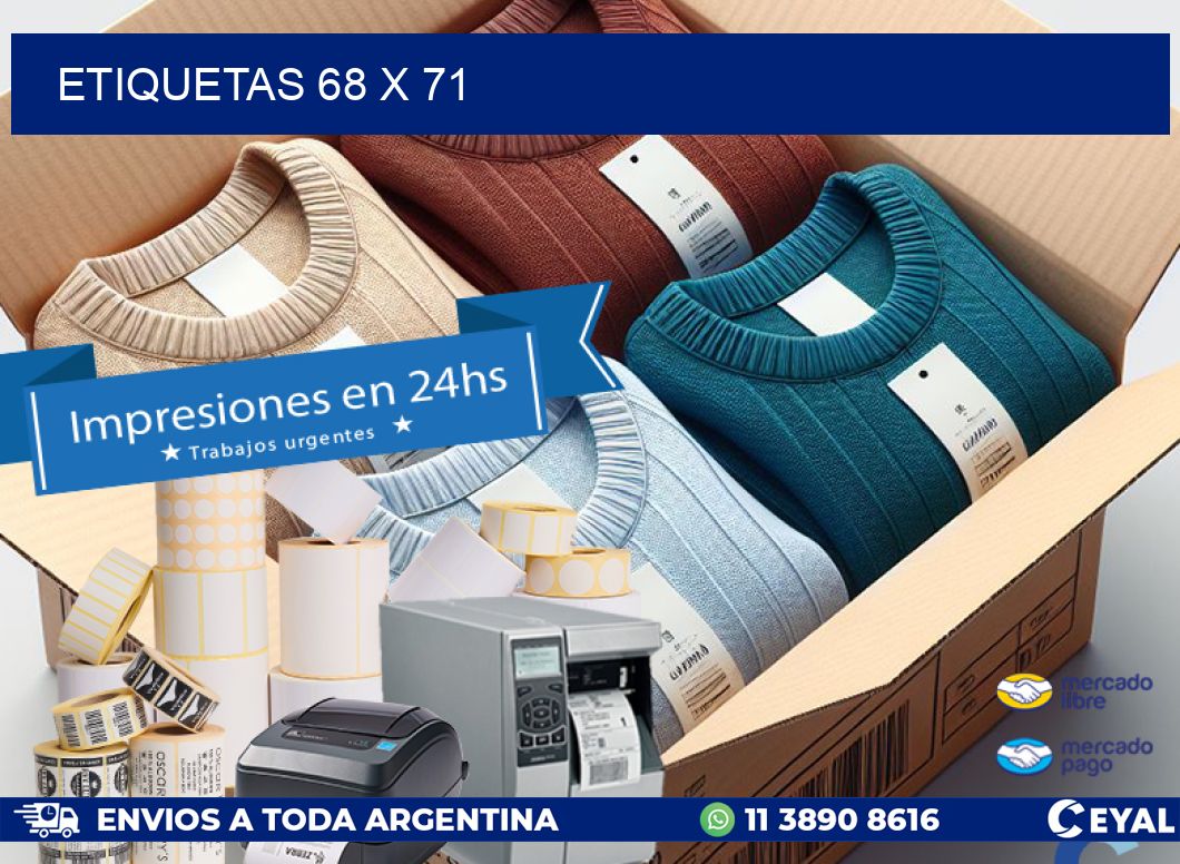 ETIQUETAS 68 x 71