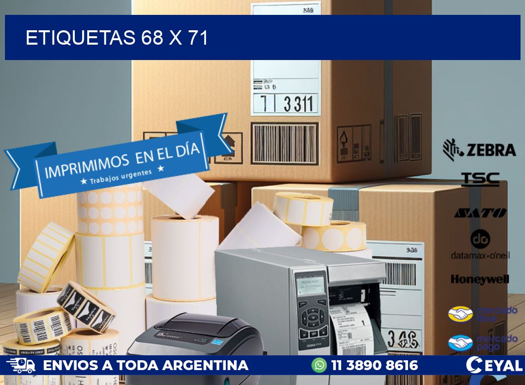 ETIQUETAS 68 x 71