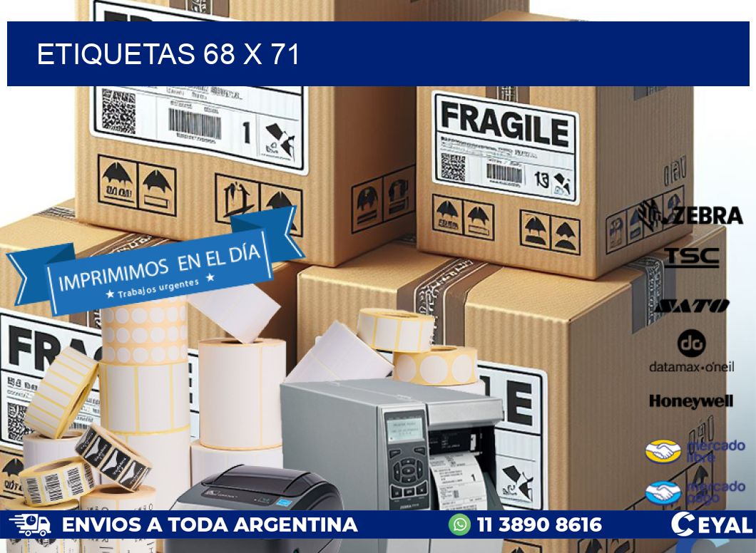 ETIQUETAS 68 x 71