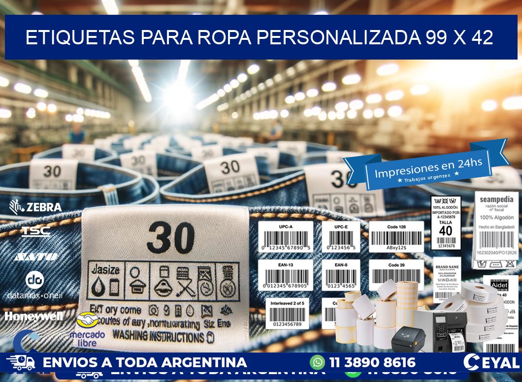 ETIQUETAS PARA ROPA PERSONALIZADA 99 x 42
