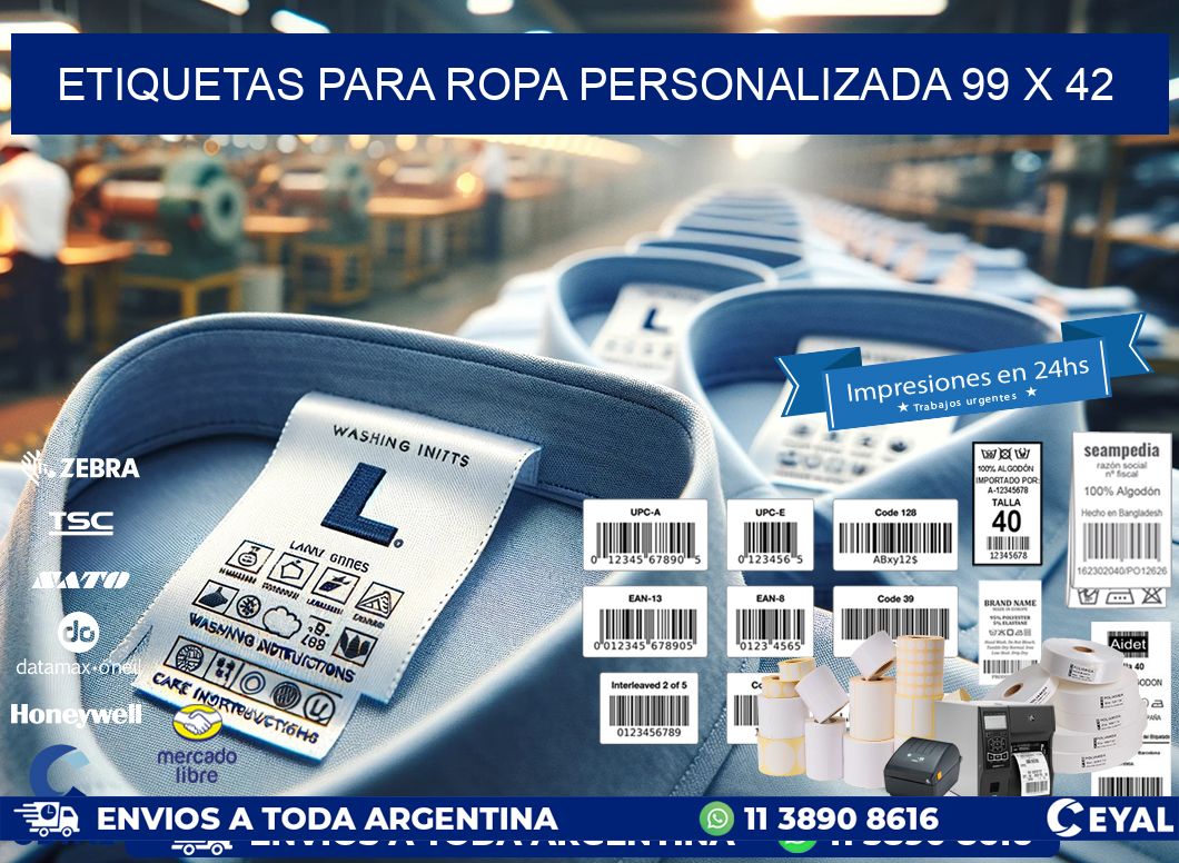 ETIQUETAS PARA ROPA PERSONALIZADA 99 x 42