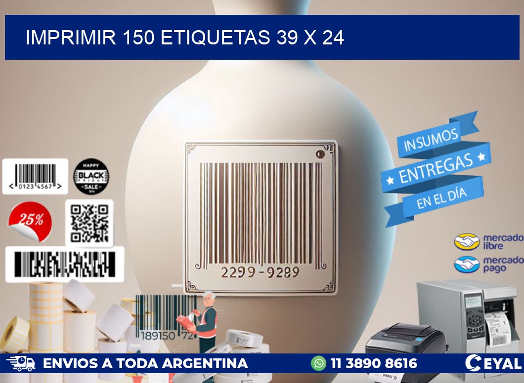 IMPRIMIR 150 ETIQUETAS 39 x 24