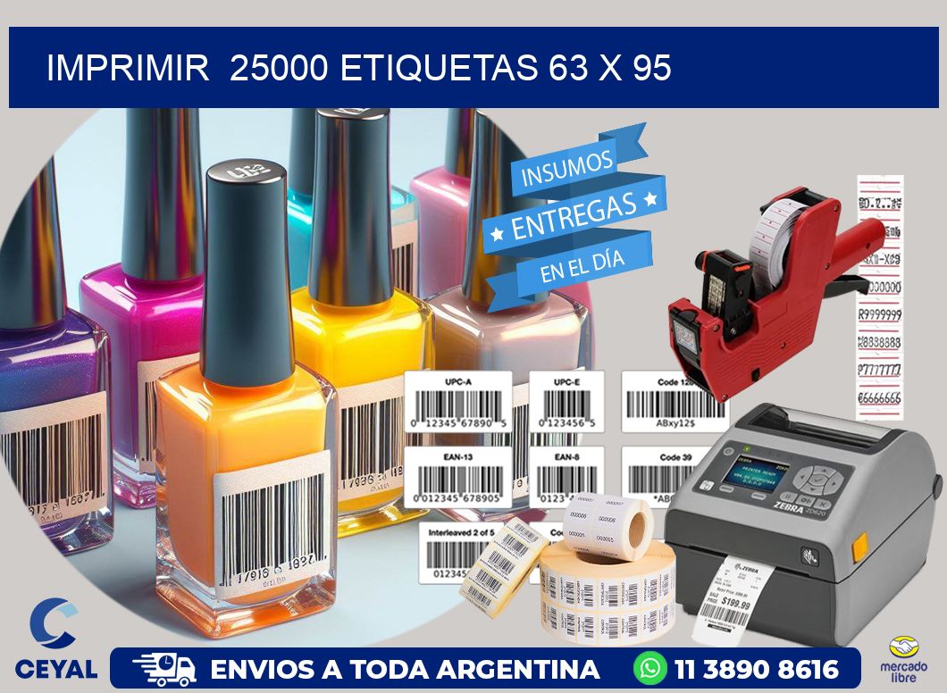 IMPRIMIR  25000 ETIQUETAS 63 x 95