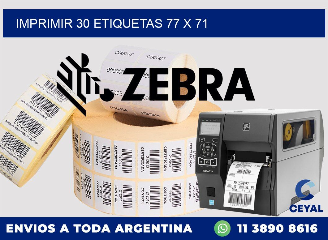 IMPRIMIR 30 ETIQUETAS 77 x 71