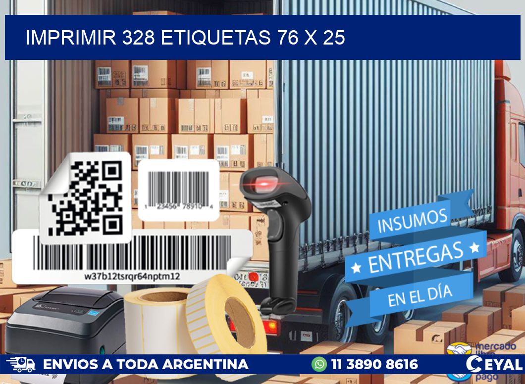 IMPRIMIR 328 ETIQUETAS 76 x 25