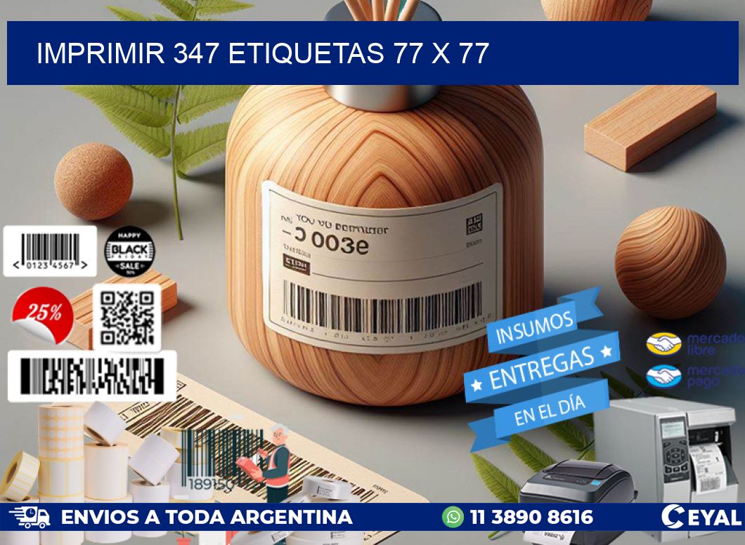 IMPRIMIR 347 ETIQUETAS 77 x 77