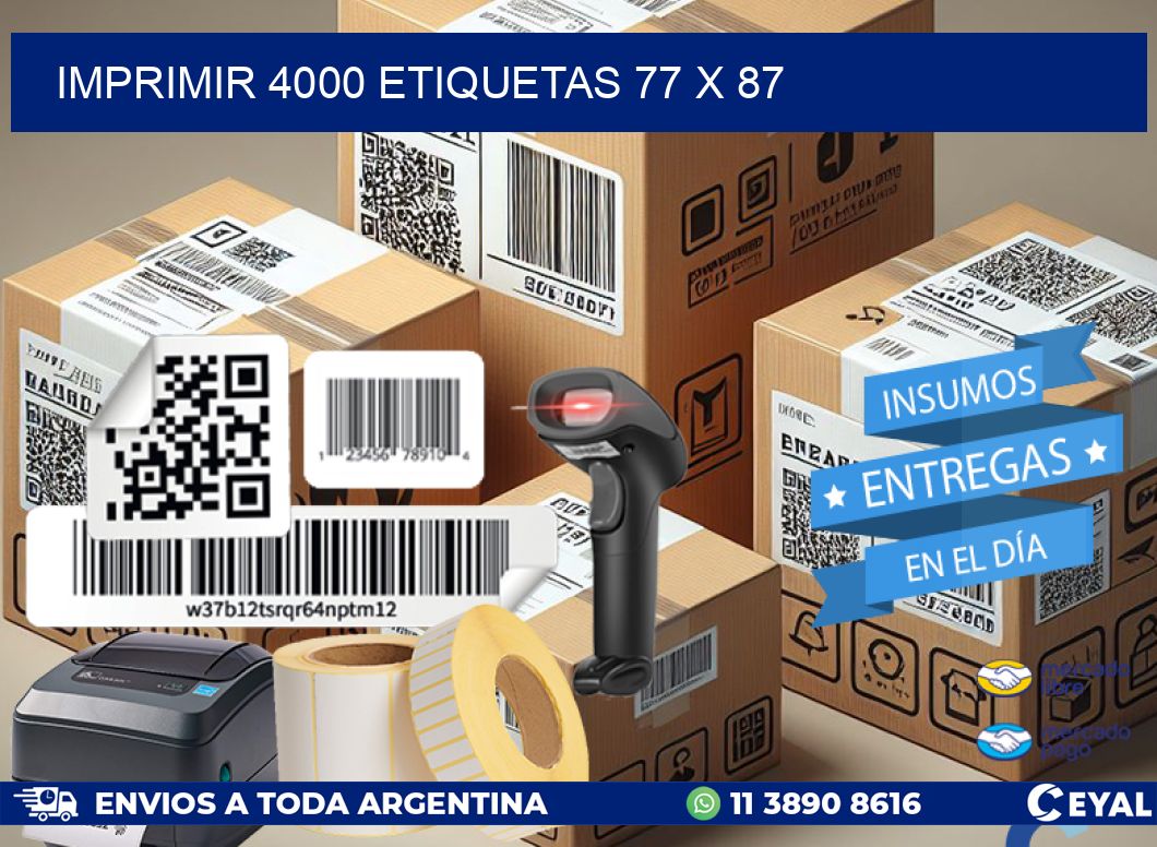 IMPRIMIR 4000 ETIQUETAS 77 x 87