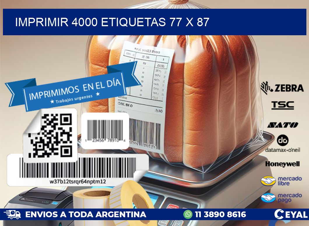 IMPRIMIR 4000 ETIQUETAS 77 x 87