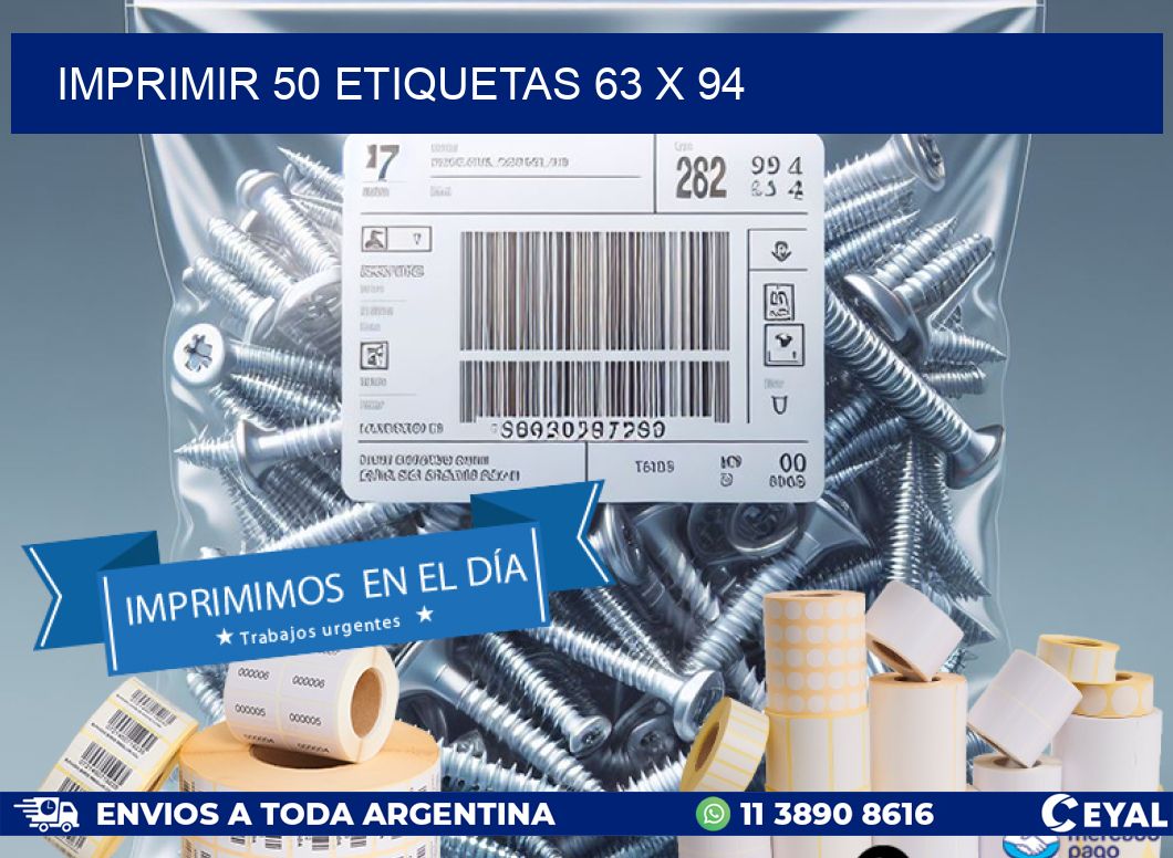 IMPRIMIR 50 ETIQUETAS 63 x 94