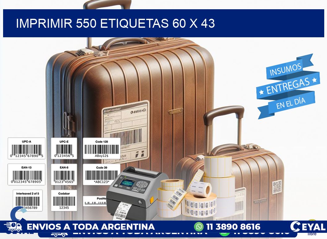 IMPRIMIR 550 ETIQUETAS 60 x 43