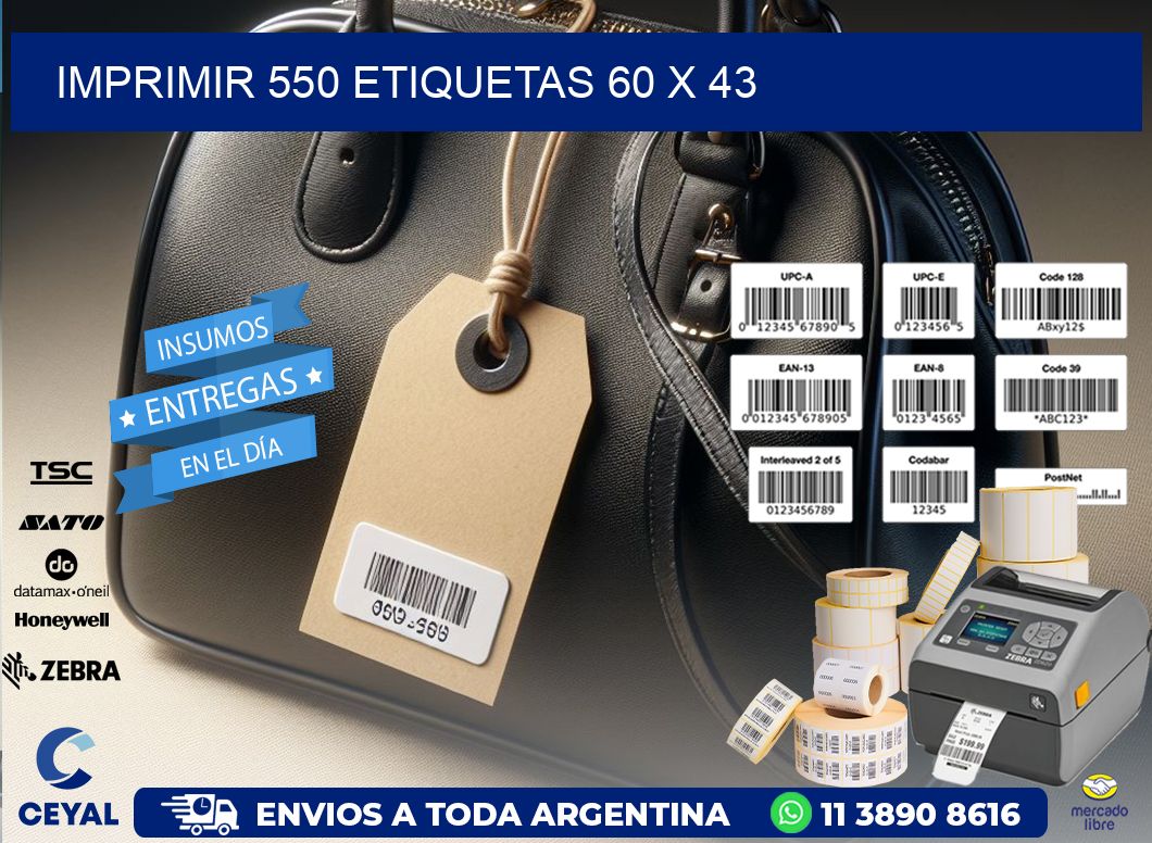 IMPRIMIR 550 ETIQUETAS 60 x 43