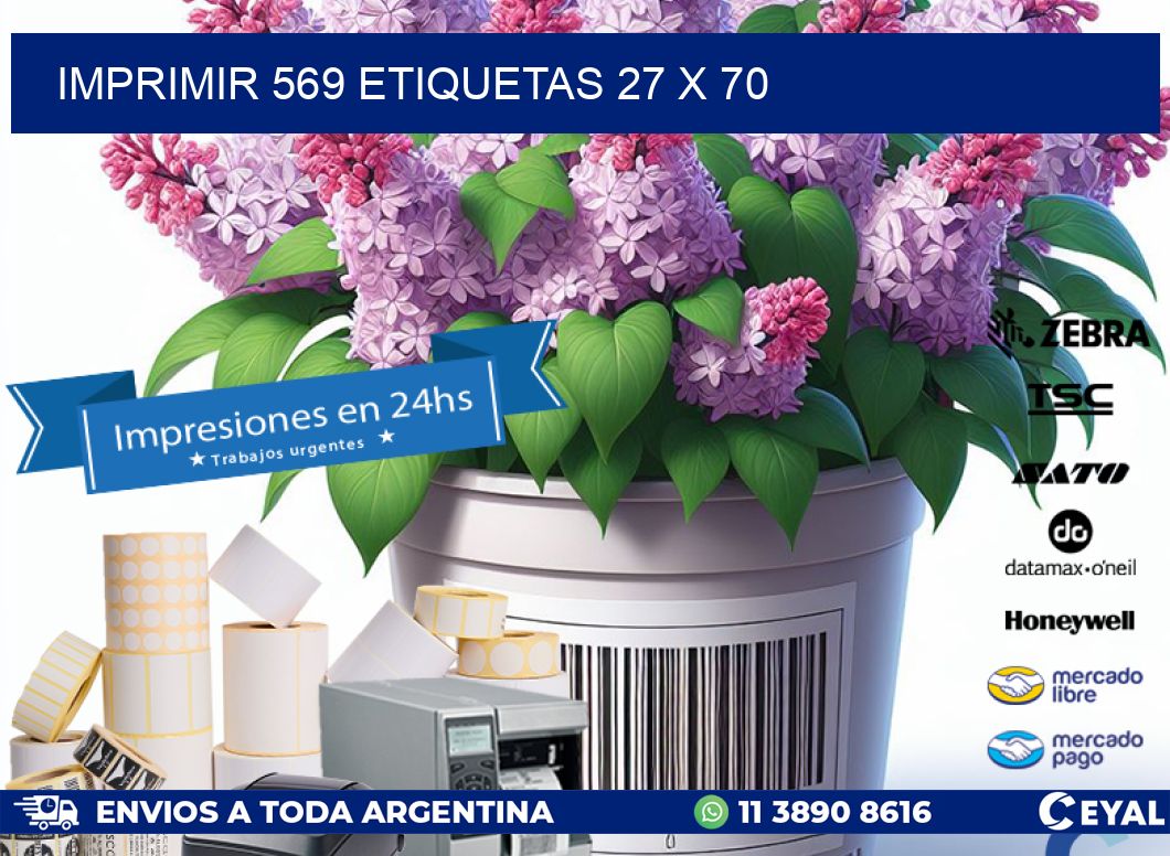 IMPRIMIR 569 ETIQUETAS 27 x 70