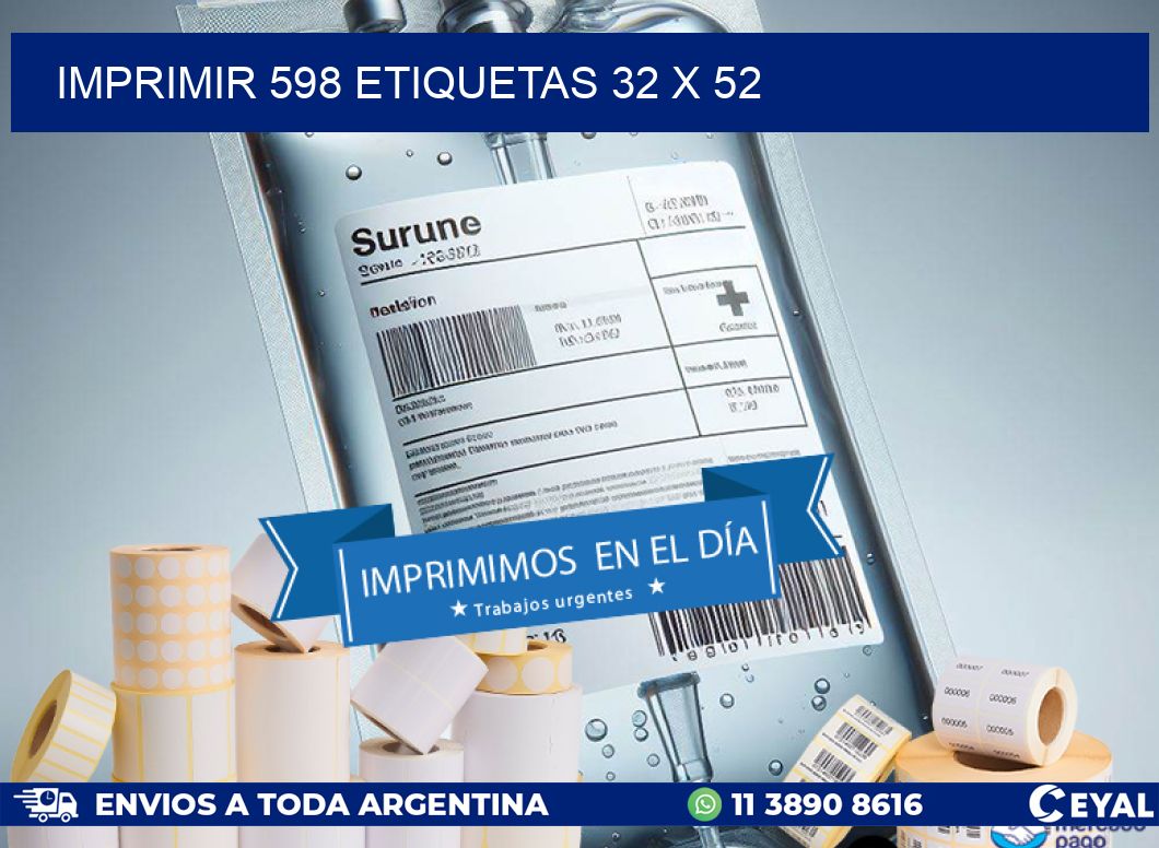 IMPRIMIR 598 ETIQUETAS 32 x 52