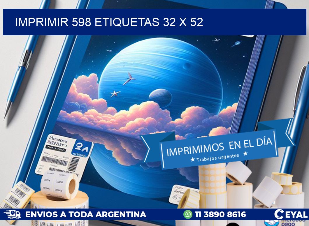 IMPRIMIR 598 ETIQUETAS 32 x 52
