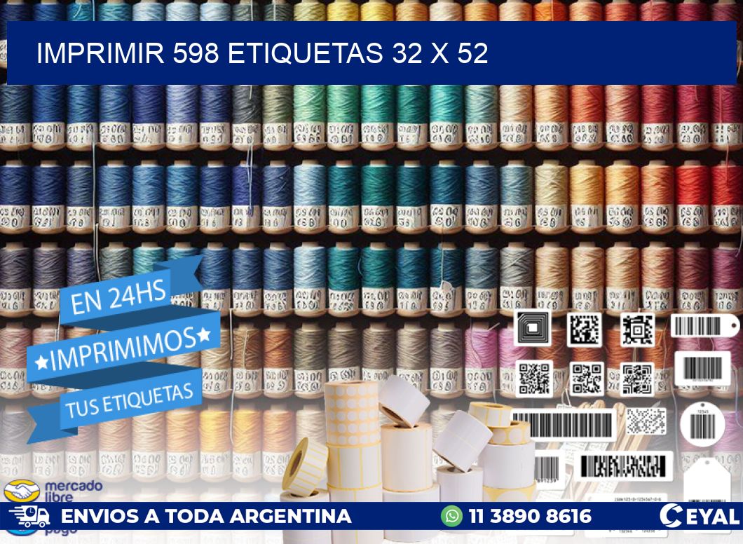 IMPRIMIR 598 ETIQUETAS 32 x 52