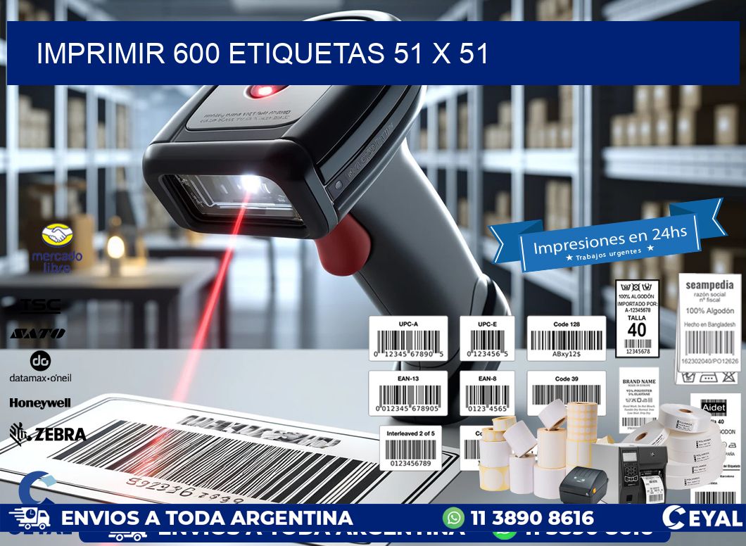 IMPRIMIR 600 ETIQUETAS 51 x 51