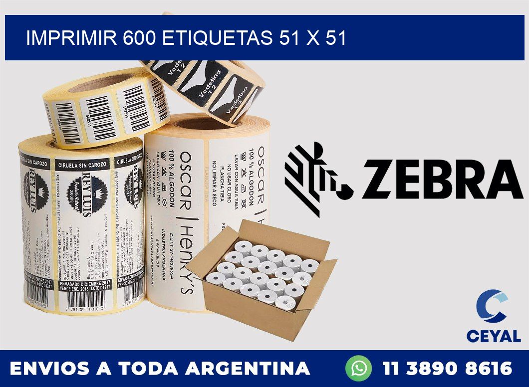 IMPRIMIR 600 ETIQUETAS 51 x 51