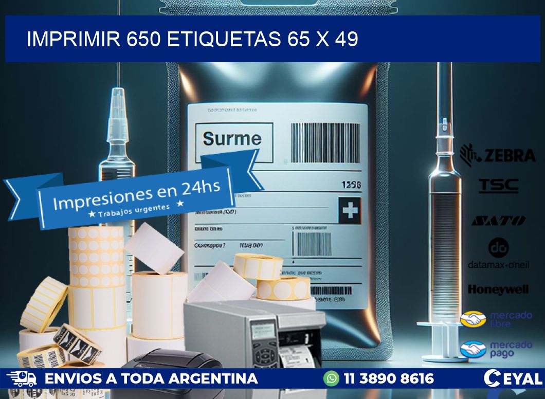 IMPRIMIR 650 ETIQUETAS 65 x 49