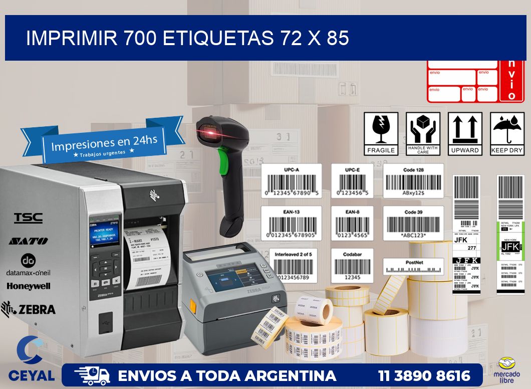 IMPRIMIR 700 ETIQUETAS 72 x 85