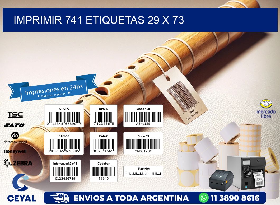 IMPRIMIR 741 ETIQUETAS 29 x 73