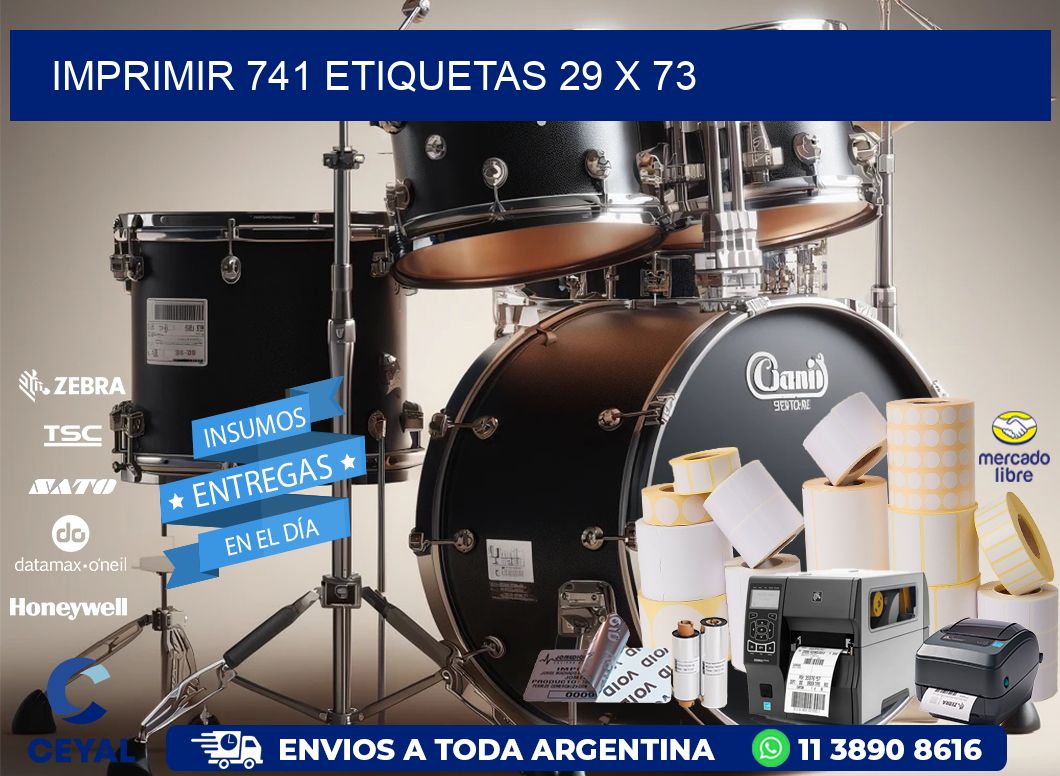 IMPRIMIR 741 ETIQUETAS 29 x 73