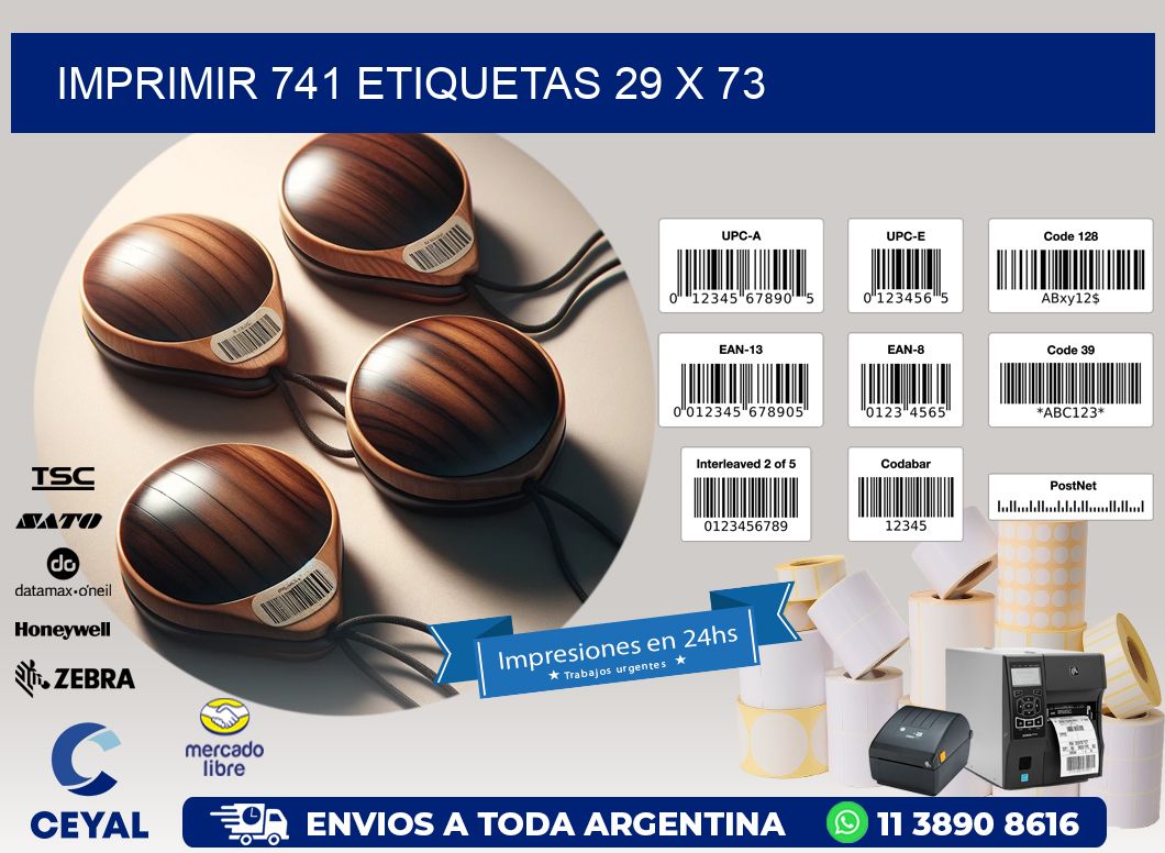 IMPRIMIR 741 ETIQUETAS 29 x 73