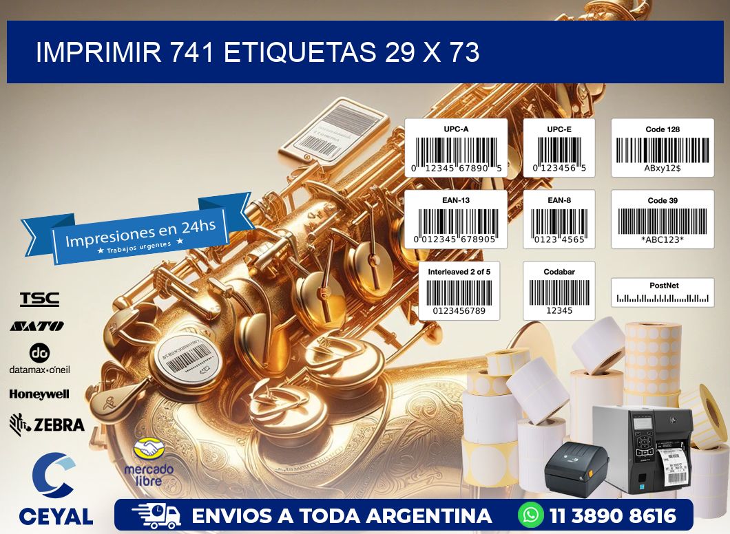 IMPRIMIR 741 ETIQUETAS 29 x 73